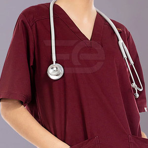 Hospital <b>Uniform</b> <b>Scrubs</b> Set Custom Logo Knitted Comfortable Lightweight Professional Medical Workwear for Healthcare Staff - Product Image 4