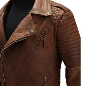 Veste en cuir mince d'automne hiver pour hommes nouveau design à la mode avec longue longueur et fermeture à glissière latérale pour la vente en gros - Product Image 4