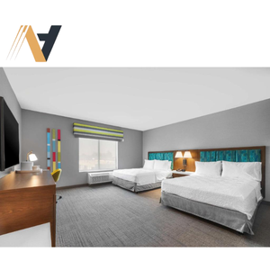 ชุดห้องนอนโรงแรมทันสมัยเป็นมิตรกับสิ่งแวดล้อมแข็งแรงทนทานทำจากโลหะไม้โอ๊ค - Product Image 1