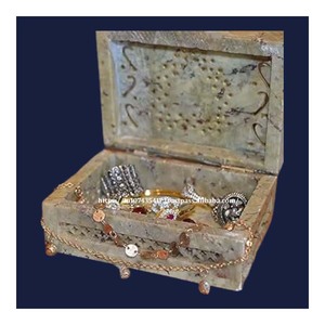 Pure Soapstone Natural Polished Modern Look Handmade Carving Jewelry Storage Box With High Quality Design For Jewelry Storage - Product Image 3