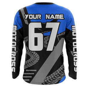 Maillot de motocross slim fit à manches longues et empiècements en mesh pour la ventilation, coupe extensible - Product Image 2