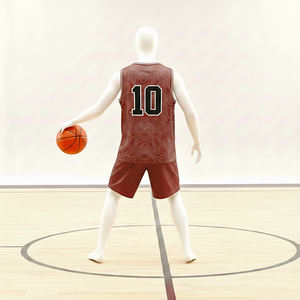 Ensemble de maillots de basket-ball personnalisés de haute qualité, broderie appliquée, unisexe, 100% polyester respirant - Product Image 2