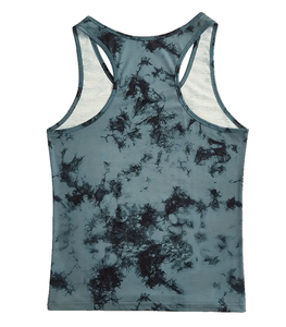 Women's <b>Tie</b> Dye Tank Top Scoop Neck Knitted Breathable Casual Wear Printed <b>Polyester</b> Sleeveless Top - Product Image 2