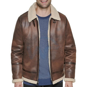 Nouvelle Arrivée 2026 – Blouson en Cuir et Fausse Fourrure Chaud pour Homme – Vêtement Décontracté d'Hiver pour l'Extérieur et la Mode - Product Image 2