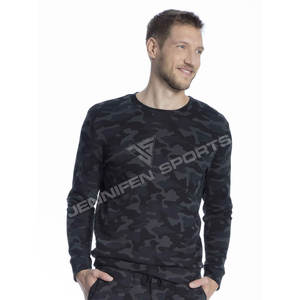 Sudadera con Capucha Personalizada con Estampado de Camuflaje, Ropa Deportiva de Invierno para Hombre, 100% Algodón, Felpa, Cuello Redondo - Product Image 4