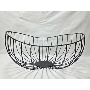 Farmhouse Iron Kitchen Storage <b>Basket</b> with Fruit Holder Handle <b>Small</b> Countertop Size Modern Style Eco-Friendly Multifunction - Product Image 1