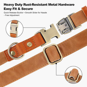 ปลอกคอสุนัขหนังแท้คุณภาพสูง ปรับได้ แห้งเร็ว ทนทาน บุนุ่ม - Product Image 3