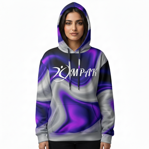 Sweat à capuche unisexe oversize de haute qualité pour l'hiver, style streetwear, avec broderie et impression par sublimation intégrale, pour un usage décontracté - Product Image 1