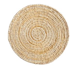 Vente en gros de napperon de carex rond en matériau naturel tissé à la main 33cm décor de cuisine motif végétal pour table à manger Nhatminh Vietnam - Product Image 1