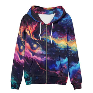 Sublimation Unisex Zip-Up Hoodie Casual wear Customized Sublimation Transfer Print Hot Selling <b>Trendy</b> <b>Hoodies</b> - Product Image 1