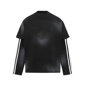 Casual Men Double <b>Layer</b> 100% Cotton T-Shirts with Round Neck Dual <b>Sleeve</b> Effect Anti-Wrinkle & Eco-Friendly for Daily Use - Product Image 6