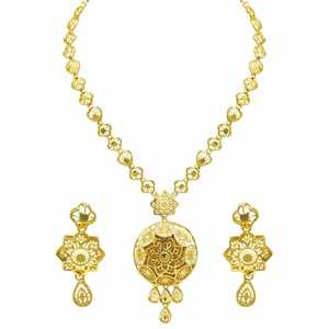 Joyería de Moda Chapada en Oro de 14K, 18K y 24K al por Mayor, Collares Largos de Novia, Estilo Tradicional de Dubái, Conjunto de Joyería - Product Image 4