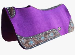 GN EXPORT - Funda para Silla de Montar de Equitación Western, Exterior de Algodón, Ribete de Cuero Marrón, Forro de Lana, Relleno de Lana - Product Image 2