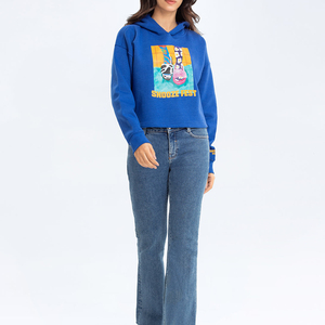 เสื้อฮู้ดดี้ผู้หญิงทรงหลวม ผ้าฝ้ายเนื้อนุ่ม แขนยาว สวมใส่สบายๆ สไตล์โอเวอร์ไซส์ แฟชั่นแนวสตรีท เหมาะสำหรับใช้ในชีวิตประจำวัน - Product Image 5