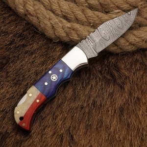 Custom Damascus Straight Folding Pocket <b>Knife</b> <b>Bone</b> <b>Handle</b> Pakkawood Grip Steel Bolster High Quality Industrial Camping <b>Knife</b> - Product Image 1