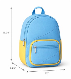 Mochila Universitaria de Dos Tonos, Ecológica, Informal, de Cuero Sintético, con Diseño a Cuadros, Resistente, de la Universidad de North Carolina A&T, Venta al Por Mayor - Product Image 3