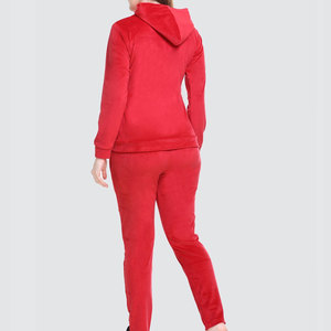 Custom Logo <b>Velour</b> Zipper Jogger Sets Track Suit Jogging Suit New Trendy Women Winter Velvet 2 Piece Outfits <b>Tracksuits</b> - Product Image 4