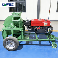 Broyeur de bois diesel robuste pour le broyage continu des déchets de planches dans les ateliers et les centres de recyclage