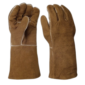 Gants de soudage en cuir de vachette pleine fleur robustes, haute performance, ignifuges, anti-coupure, pour la sécurité au travail, le barbecue et la protection personnelle anti-vibrations - Product Image 5
