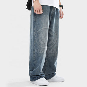 Vente en gros, faible MOQ, sur mesure, pantalon en jean décontracté léger à taille mi-haute et coupe ample pour hommes, haute qualité, dernier design - Product Image 2