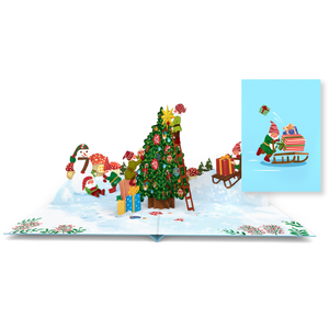 Tarjeta 3D Pop-Up al por Mayor, Decoración de Árbol de Navidad, Tarjeta de Felicitación 3D para las Fiestas de Invierno, Impresión Offset, Fabricante OEM - Product Image 1