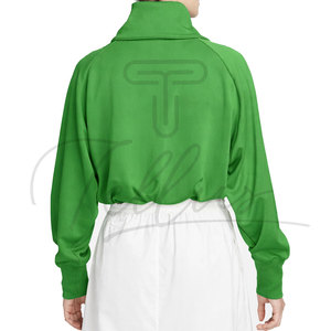 Women's Autumn <b>Short</b> Knitted Cropped Bomber <b>Jacket</b> Made of Polyester/Cotton Streetwear - Product Image 5