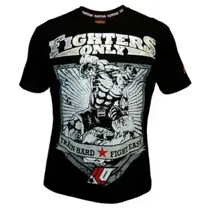 Camiseta de Compresión para Entrenamiento de MMA, 100% Poliéster, Estilo Deportivo para Gimnasio y Lucha, Logotipo Frontal, Ropa de Artes Marciales - Product Image 1