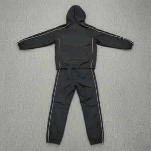 Men's High Quality Polyester/Nylon Hooded <b>Wind</b> <b>Breaker</b> Tracksuit Waterproof Lightweight Winter Rain Suit Solid Color Breathable - Product Image 4