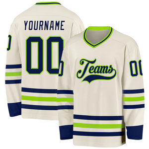Wholesale Custom <b>Long</b> Sleeves Fleece Ice Hockey Hoodie Jersey Polyester Fabric Sublimation Ice Hoodies Hockey Uniform 280g - Product Image 6
