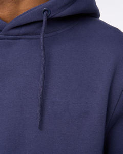 Men's <b>Navy</b> Blue Hooded <b>Sweatshirt</b> Loose Fit Solid Color Casual Autumn Wear Pocket Design Knitted 100% Cotton Custom Printed - Product Image 6