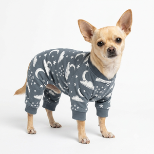 Cute Dog Hoodie Brushed Fleece Embroidered Patch Moon Stars Pattern Comfortable <b>Machine</b> Wash All Seasons Pet <b>Clothes</b> for Small - Product Image 1