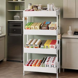Espositore per vendita al dettaglio in legno e metallo a 4 livelli per prodotti pesanti Stand Snack e scaffale per caramelle per armadi e Stand di concessione - Product Image 3