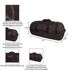 Bolsa de lona de gran capacidad con costuras reforzadas, resistente, para atletas y viajeros, cómoda correa para el hombro, bolsa para equipo de fitness - Product Image 5