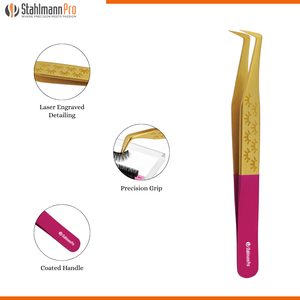 Pinces à cils en acier inoxydable à pointe fine, de haute qualité, avec logo personnalisé, durables, à prise parfaite, pour les soins des yeux, vente chaude - Product Image 3