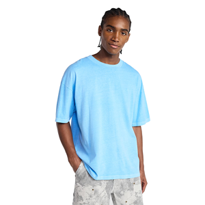T-shirt pour homme en coton 100% premium, col rond, coupe décontractée, vêtement décontracté, coton doux, couleur unie, taille oversize - Product Image 5