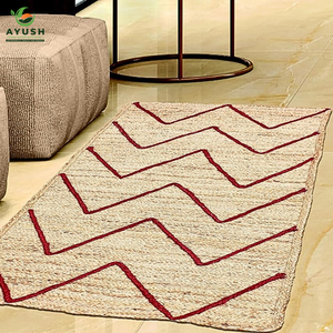 Tapis rectangulaires Urban Chic 120 cm x 90 cm en jute, tapis sur mesure pour appartements et bureaux contemporains - Product Image 1