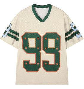 Maillot de football américain sur mesure, nouveau design, 100% polyester, haute qualité, manches courtes, été, avec nom de l'équipe - Product Image 3