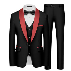 OEM Custom Wholesale Wedding Tuxedos Slim Fit Men's Suits Groomsmen Suit 3 Pieces <b>Blazer</b> Formal Suits British Style Groom Suit - Product Image 1