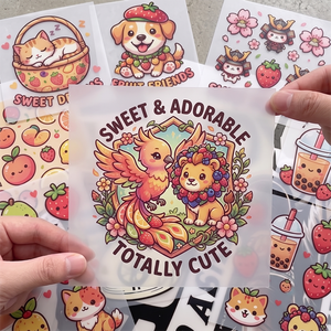 Custom for Iron-On <b>Transfers</b> Glossy Eco-Friendly Heat <b>Transfer</b> Prints with Screen <b>Transfer</b> Ready to Press for Crafts - Product Image 1