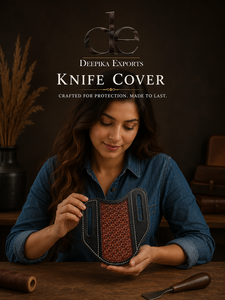 New Design Hand <b>Tooled</b> Leather Knife Cover Outdoor for Folding Knife Hot Sale Stylish Knife Cover - Product Image 6