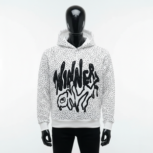 ผู้ผลิตเสื้อฮู้ดดี้โอเวอร์ไซส์ผ้าฝ้ายหนานุ่มแบบกำหนดเอง ประดับด้วยคริสตัล แต่งลายขาดๆ พร้อมงานปักคุณภาพสูง สไตล์สตรีทแวร์ - Product Image 1