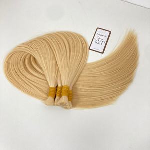 Extensions de cheveux vietnamiennes droites en vrac de haute qualité cheveux Remy blonds vierges crus à double tirage - Product Image 1
