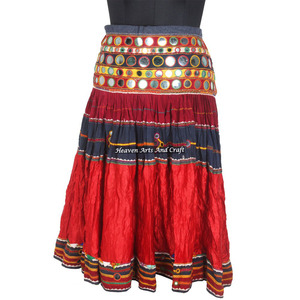 Banjara kutchi กระโปรง Maxi สไตล์วินเทจปักลายยิปซีดั้งเดิม lehenga สำหรับผู้หญิงขนาดบวกกับตกแต่ง ruffles - Product Image 1