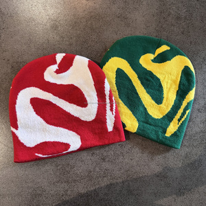 Gorro de Punto Acrílico de Alta Calidad con Patrón Geométrico Unisex, Gorro de Invierno Estilo Urbano para Adultos, 56-58CM, Servicio OEM - Product Image 5