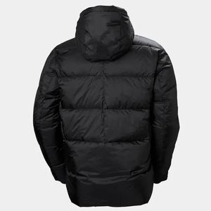 Veste matelassée à capuche pour homme, vert foncé, coupe-vent, rembourrée en coton, respirante, fermeture éclair, streetwear décontracté, vêtements d'extérieur d'hiver - Product Image 6