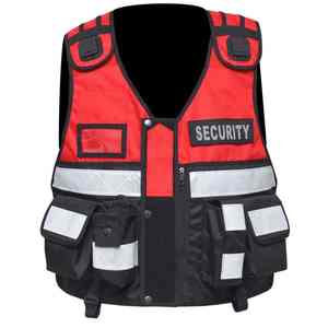 Chaleco de Seguridad Reflectante para Guardias, Uniforme de Seguridad Laboral, Cinta Reflectante de Alta Visibilidad, 100% Poliéster Malla, Color y Talla Personalizables - Product Image 1