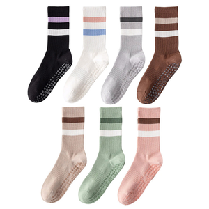 Indoor Fitness Pilates Yoga <b>Grip</b> Crew <b>Socks</b> Eco-Friendly Anti-Slip Solid Youth ODM for Women Daily Life - Product Image 4
