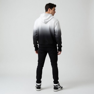 Custom Manufacturers <b>Zip</b> up Acid Wash Spider Print Oversize logo Rhinestone Black Clothing Hoodie for Men - Product Image 5