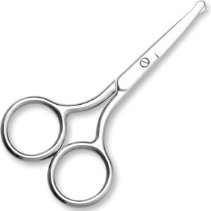 Tijeras Profesionales Premium de Acero Inoxidable con Punta Redondeada para Recortar el Vello de la Nariz, Manicura, Uñas y Cejas - Product Image 1