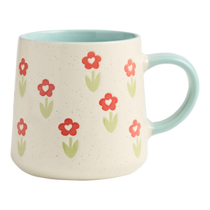 Tasses à café en céramique esthétiques et mignonnes en gros, tasses à thé en grès peintes à la main avec motifs floraux, tasses en porcelaine écologiques personnalisables avec logo - Product Image 1